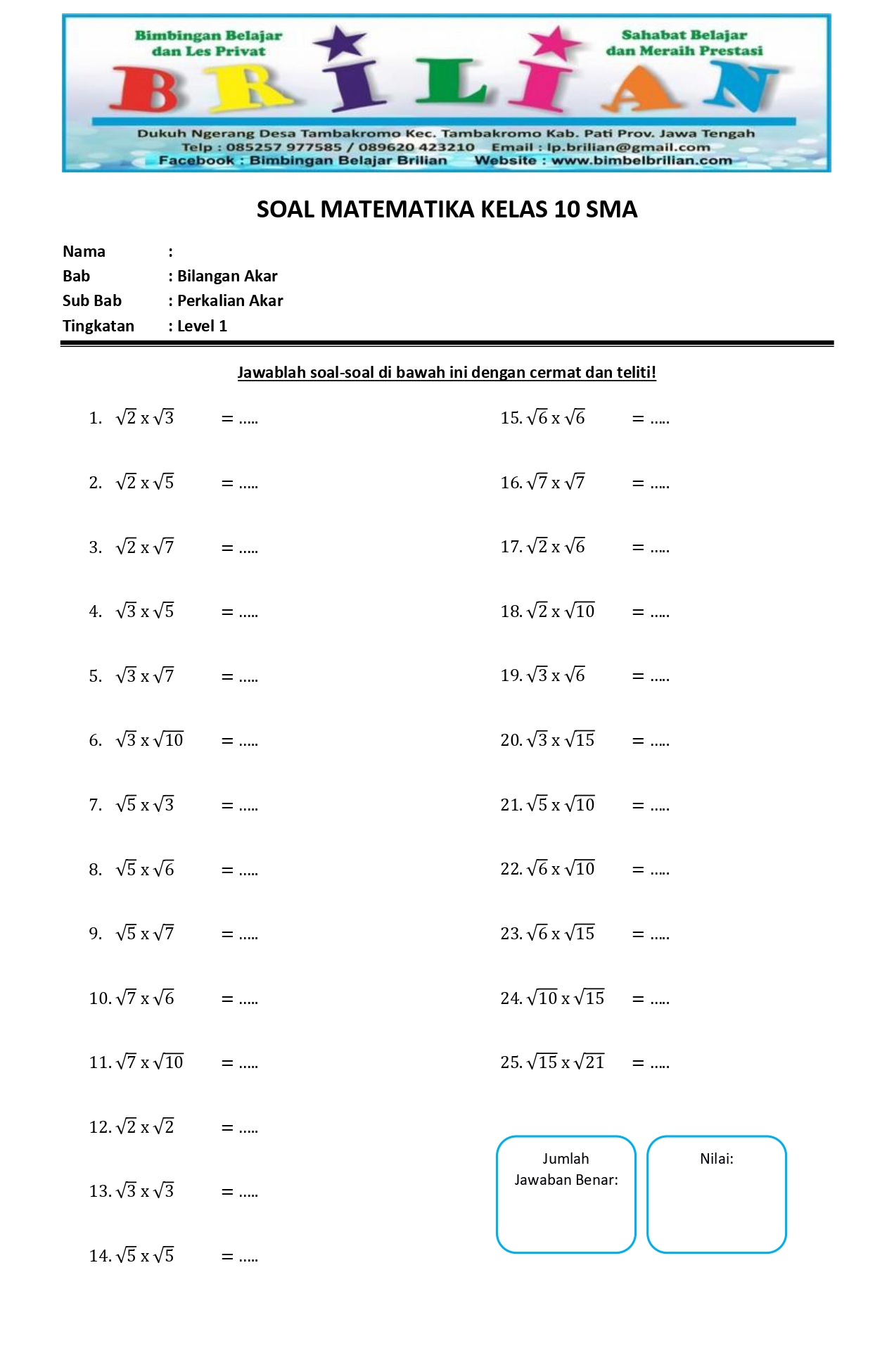 Soal PAS UAS Matematika Kelas 2 SD Semester 1 Lengkap Kunci Jawaban Soal PAS UAS Matematika Kelas 2 SD Semester 1 Lengkap Kunci Jawaban
