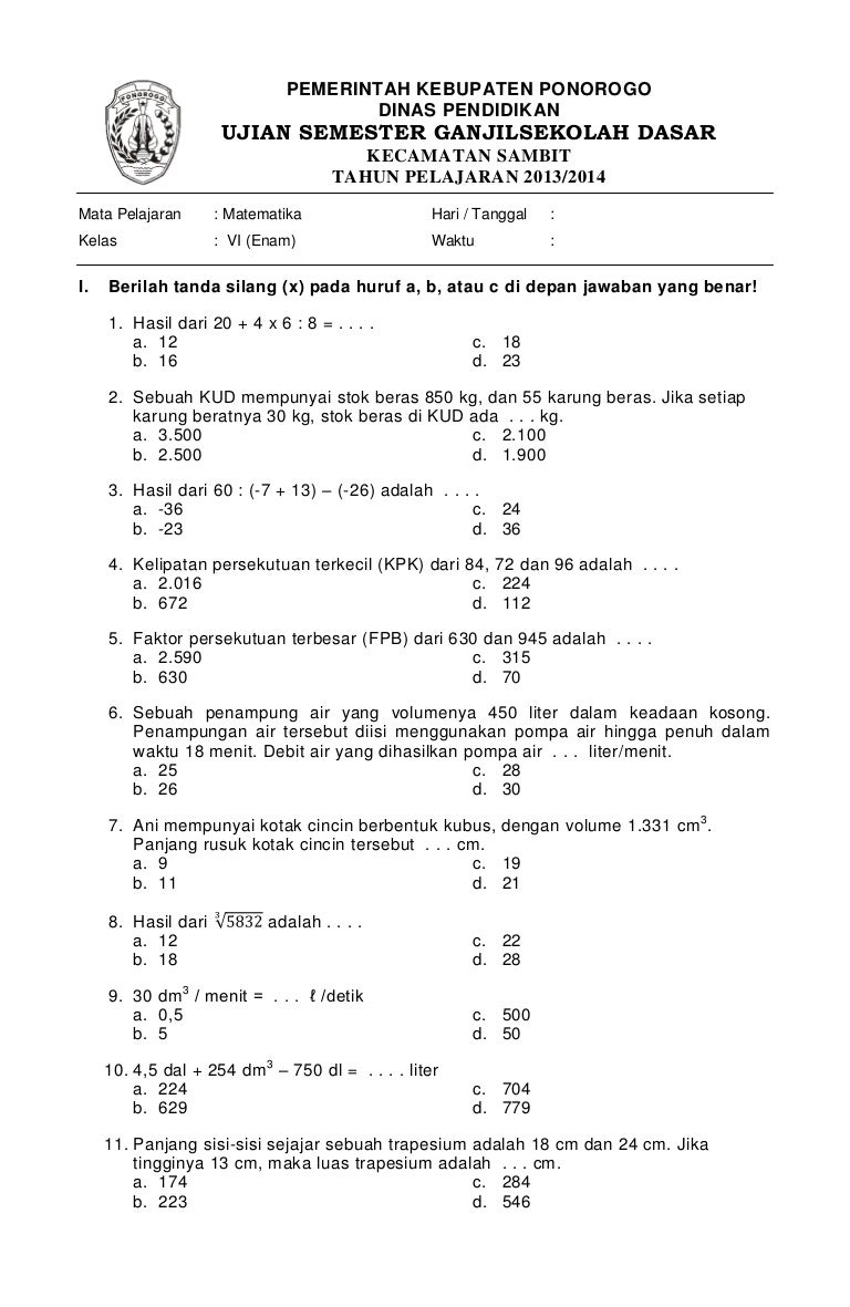 5 Rahasia Soal Kelas 4 Matematika Semester 1 yang Wajib Diketahui Orang Tua di 2026