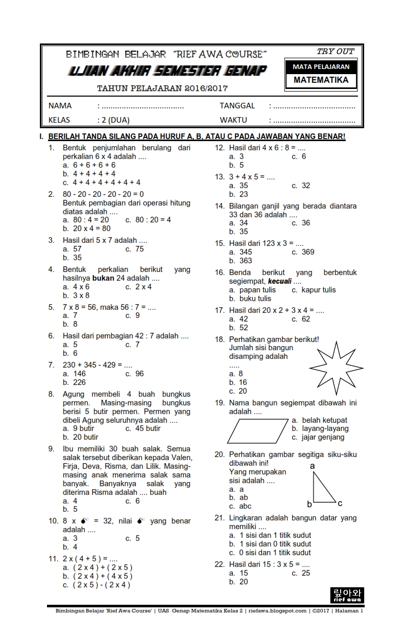 7 Contoh Soal Matematika Kelas 4 Semester 2 Kurikulum 2013 yang Jarang Diketahui di 2026