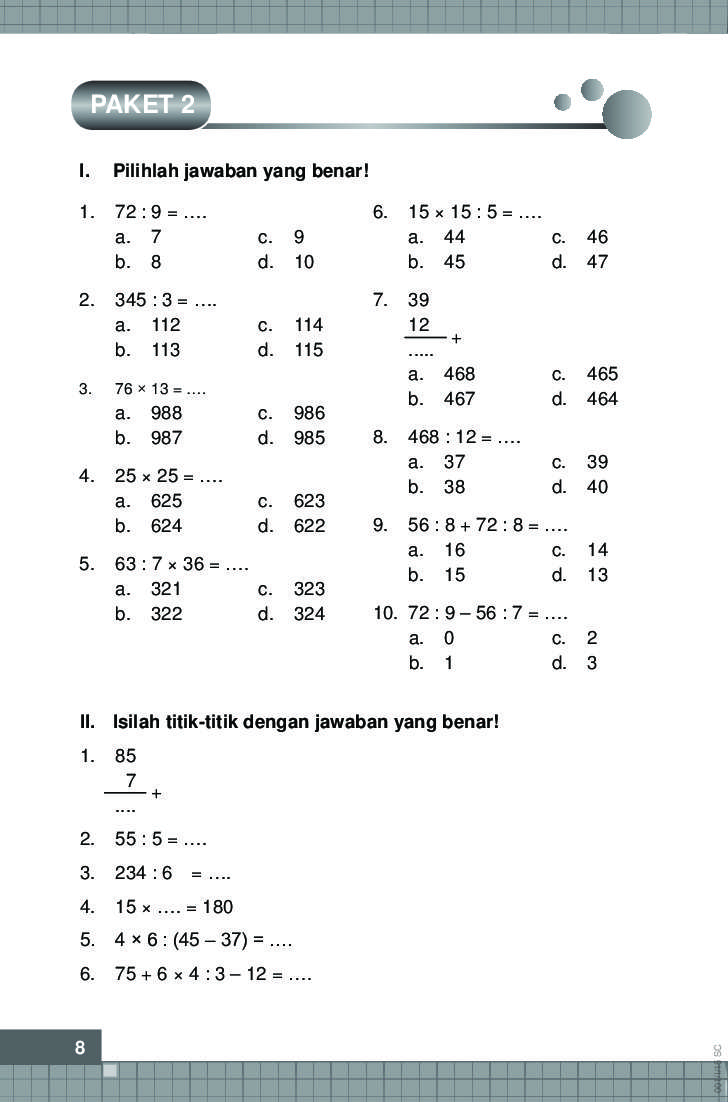 7 Soal Matematika Tema 4 Kelas 3 Paling Sering Muncul di Ujian 2026, Wajib Tahu!