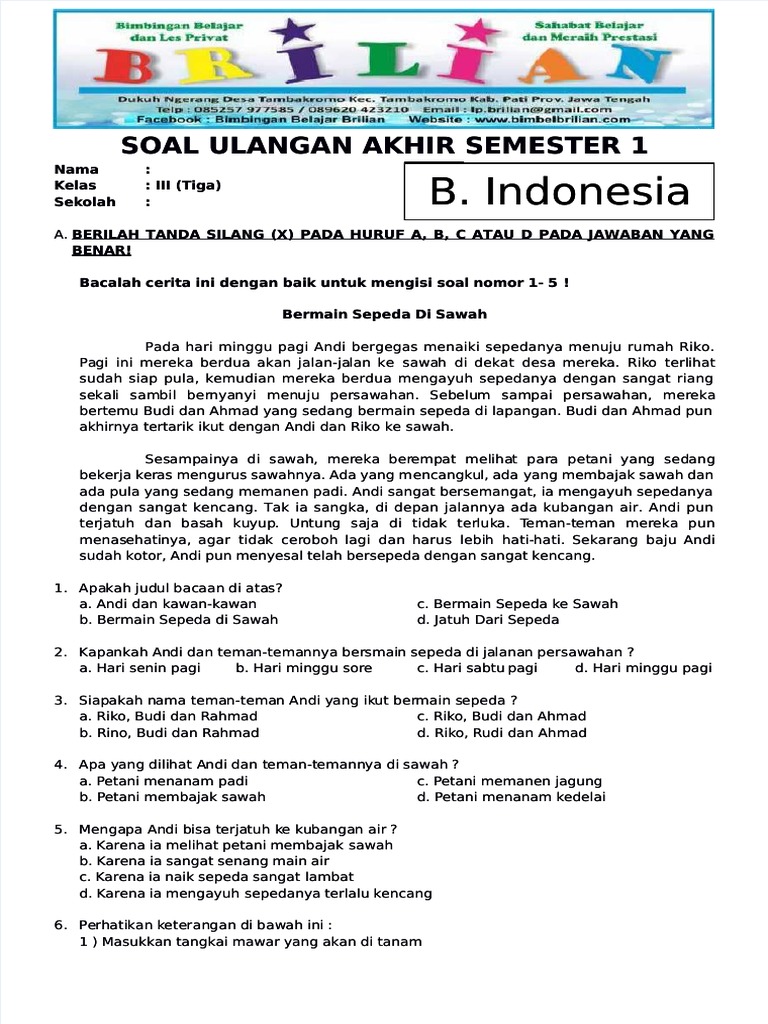 7 Ternyata Soal Bahasa Indonesia Kelas 3 2026 yang Selama Ini Salah Dipahami
