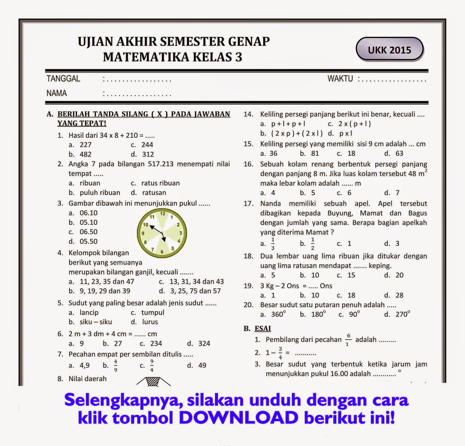 Apakah Anak Anda Benar-Benar Siap? Kuasi 40 Tipe Latihan Soal Kelas 3 Semester 2 yang Paling Sering Muncul di Ujian 2026