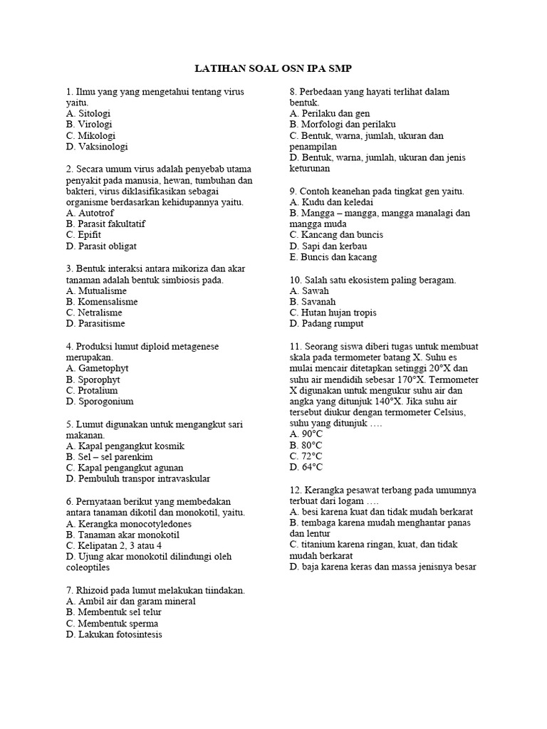 Soal Latihan Grammar Dan Pembahasannya