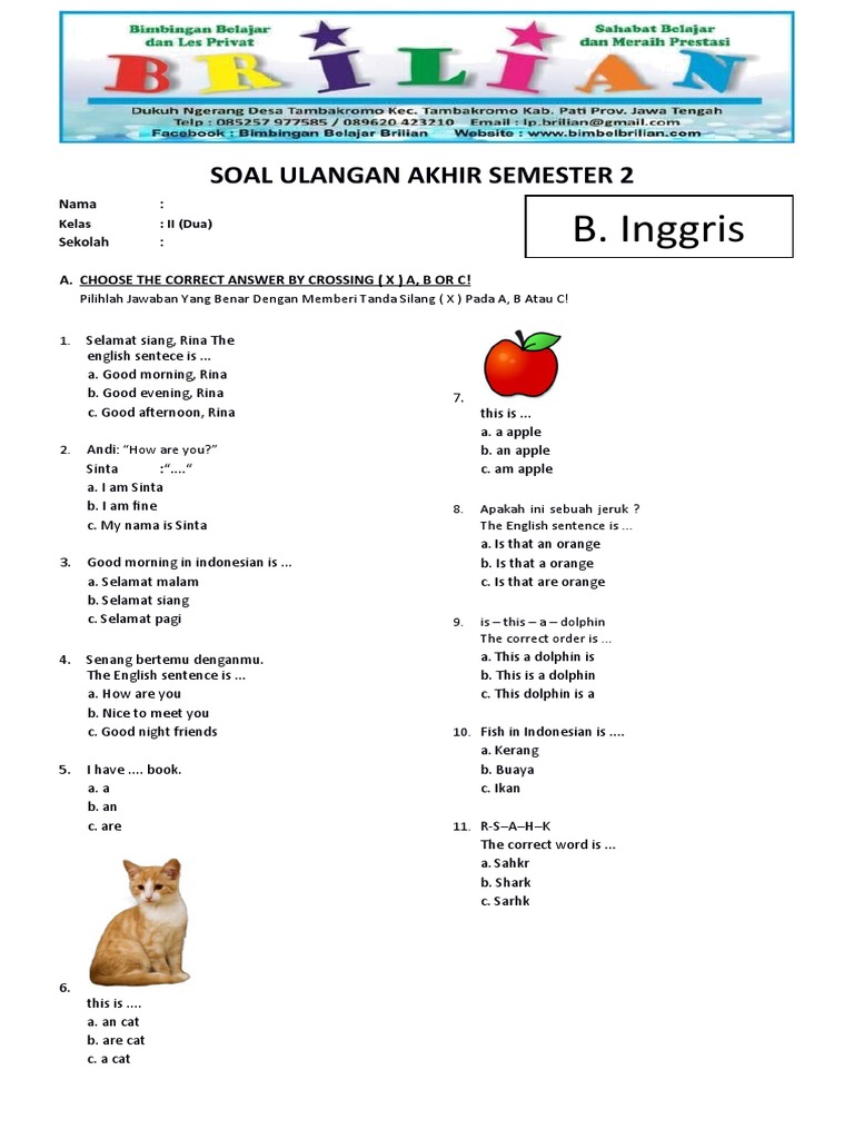 3 Fakta Mengejutkan Tentang Latihan Soal Bahasa Inggris Kelas 2 SD yang Selama Ini Salah
