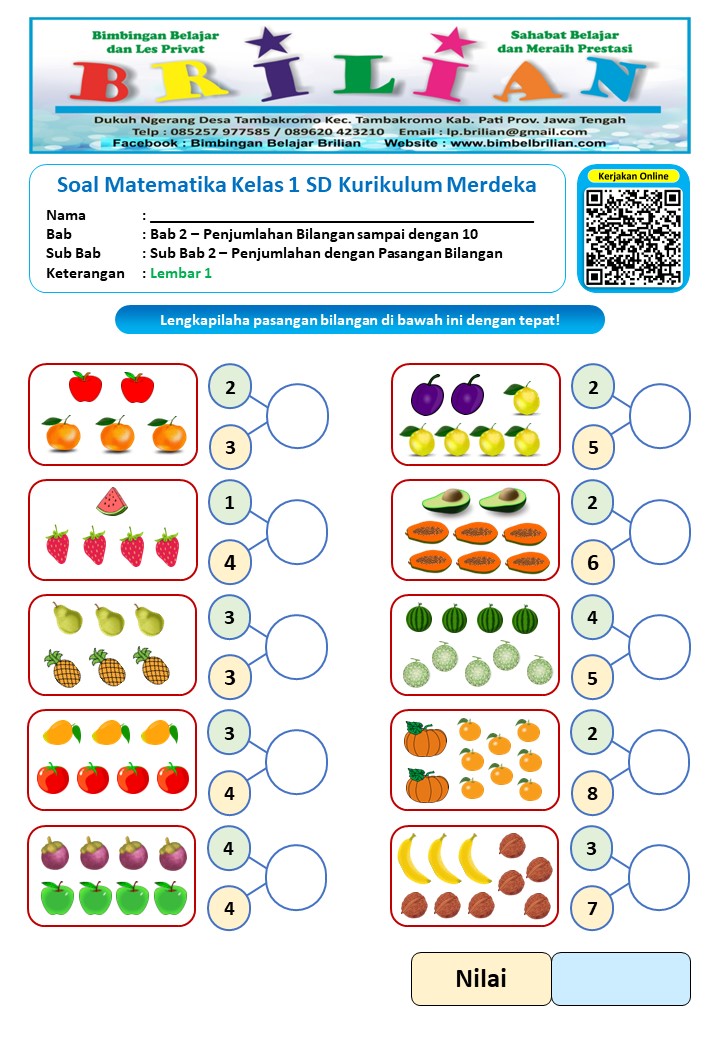 Lks Matematika Kelas 1 Sd Kurikulum Merdeka Images - Free Word Template