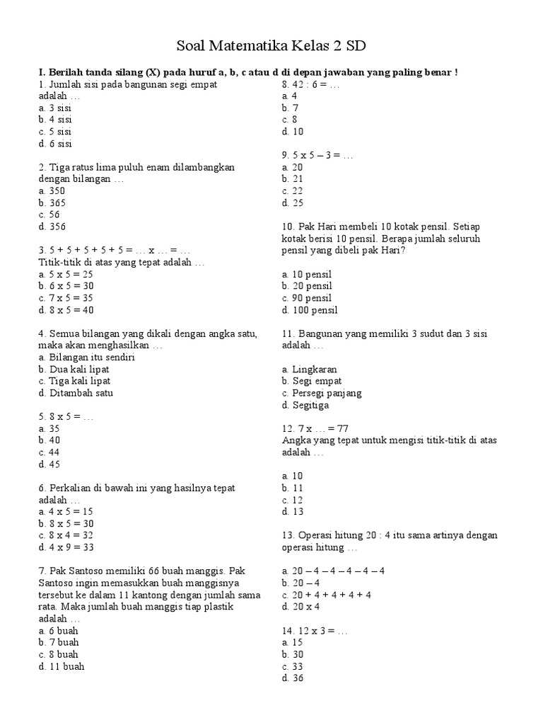 5 Fakta Mengejutkan Soal Matematika Kelas 2 SD Semester 2 yang Jarang Diketahui Guru Baru