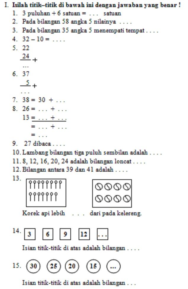 7 Contoh Kumpulan Soal Kelas 1 Semester 2 Kurikulum 2013 Persiapan STS 2026