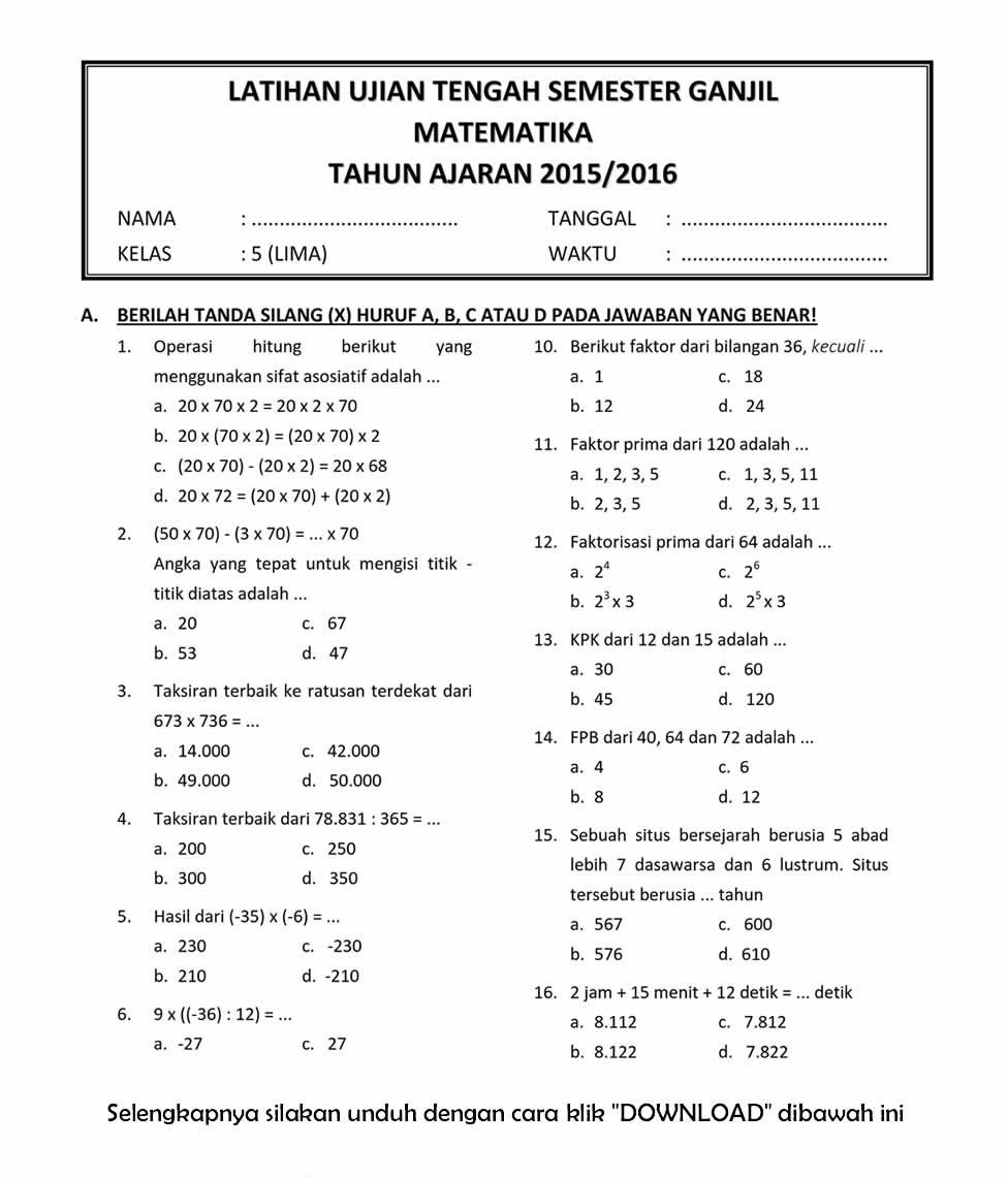 7 Trik Jitu Mengerjakan Soal Kelas 3 Matematika Semester 2 yang Terbukti Bikin Anak Paham