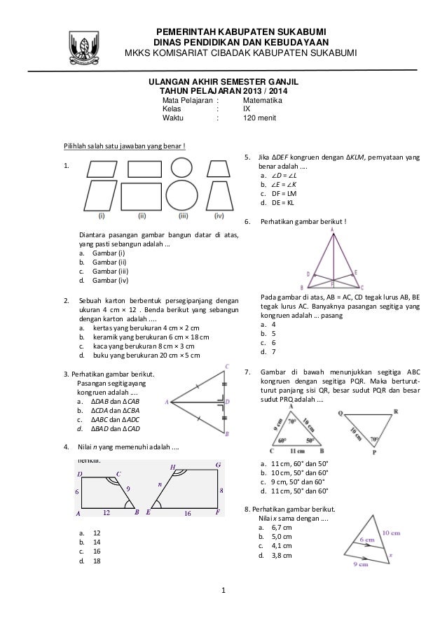 20 Contoh Soal Matematika dan Pembahasan Nya Kelas 9 Semester 2 Tentang Volume Prisma Segitiga yang Wajib Kamu Kuasai