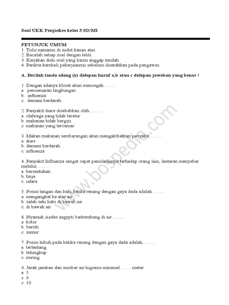 7 Rahasia Download Soal UKKPkn Kelas 3 SD DOC Gratis yang Wajib Kamu Tahu Sebelum Ujian