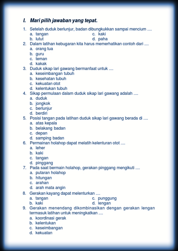 7 Rahasia Latihan Soal Penjaskes Kelas 3 SD Semester 2 Kunci Jawaban yang Wajib Kuasai