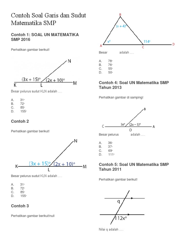Detail Contoh Soal Garis Dan Sudut Kelas 7 Semester 2 Koleksi Nomer 6 Detail Contoh Soal Garis Dan Sudut Kelas 7 Semester 2 Koleksi Nomer 6