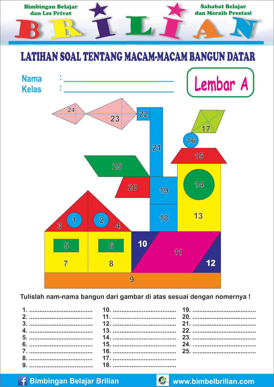 Contoh Soal Matematika Bangun Datar Kelas 2 SD Terbaru 2026: 7 Tipe Soal dan Kunci Jawaban yang Wajib Dikuasai