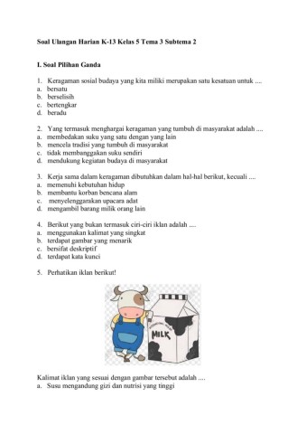 Terbukti! 5 Cara Cepat Download Soal Ulangan Harian Kelas 5 Tema 3 Subtema 2 Sebelum Ujian
