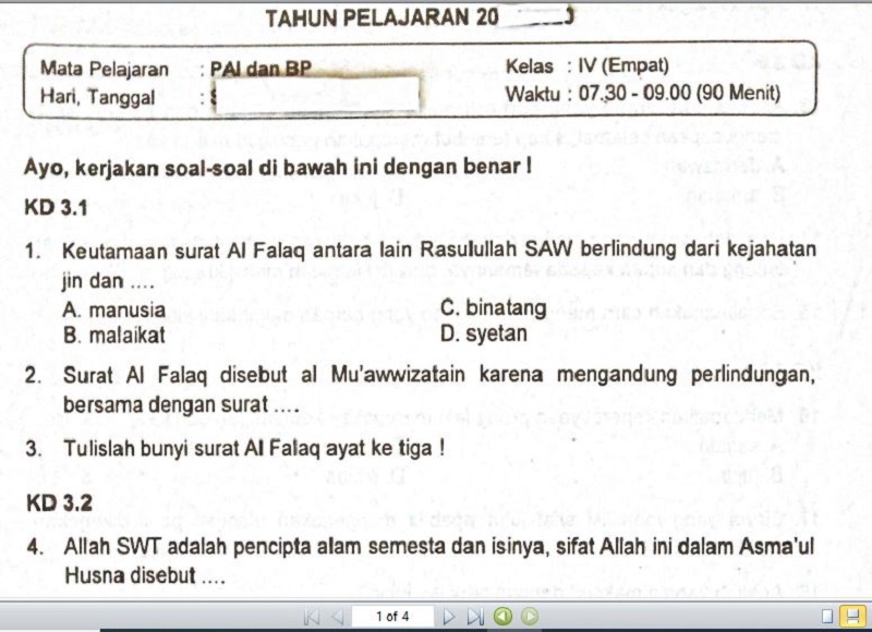 Terbukti! download soal ukk kelas 4 sd kurikulum 2013 agama islam – Unduh Gratis Sekarang