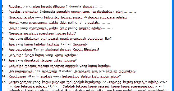 Wajib Tahu Bocoran Soal Prediksi UAS Kelas 4 Tematik Tema 6 Agar Nilai Sempurna